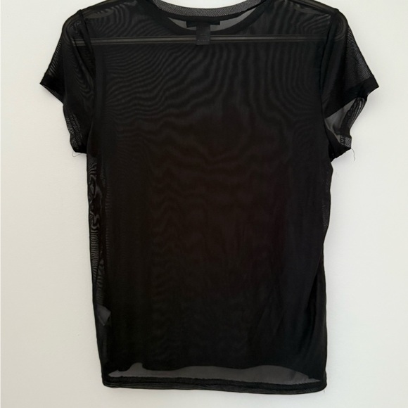 Revamped Sheer Black Short Sleeve Tee - Picture 5 of 6